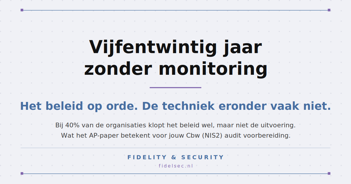 Vijfentwintig jaar zonder monitoring: zit jij in de 40%?